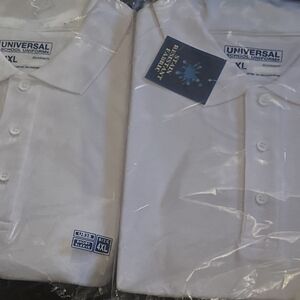 Universal Men's Classic White Polo Style Shirt
